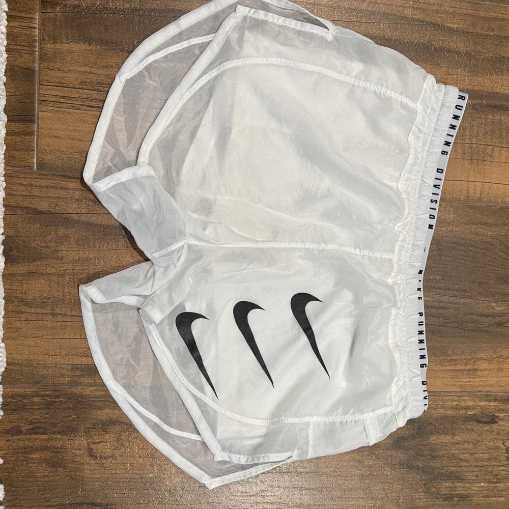 Nike White and Black Athletic Shorts